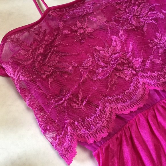 Vintage Pink Lace Pajama Dress - Picture 3 of 9